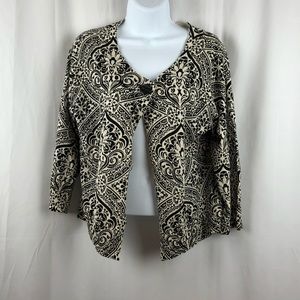 evie. Silk blend cardigan sweater L